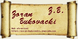 Zoran Bukovački vizit kartica